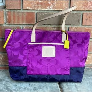 Coach Signature Weekend Nylon Tote